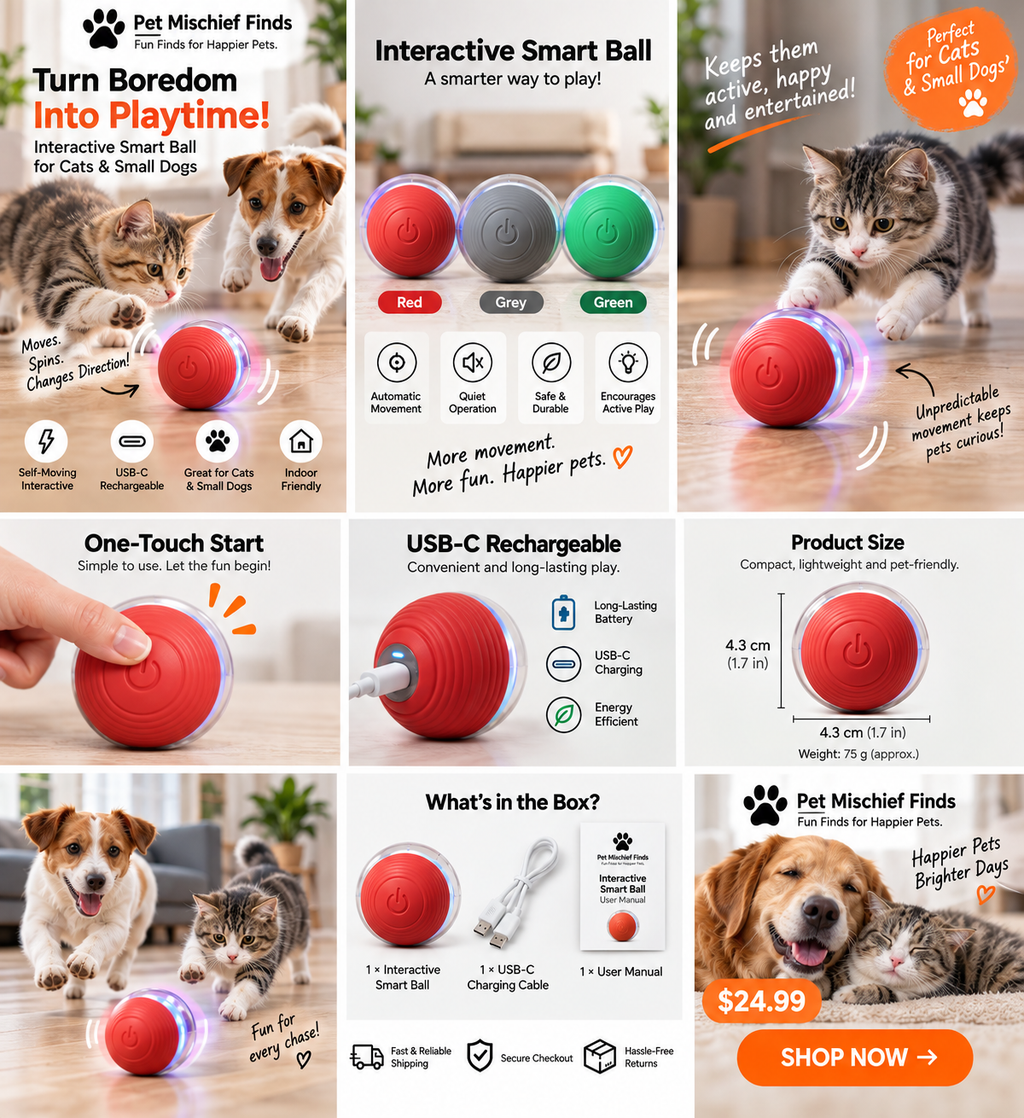 Interactive Smart Ball product in gray